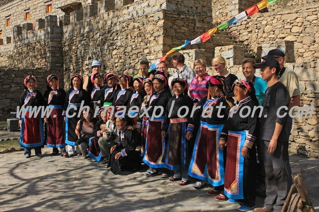 with local tibetans