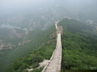 The Great Wall and the hot-spring lake of Simatai