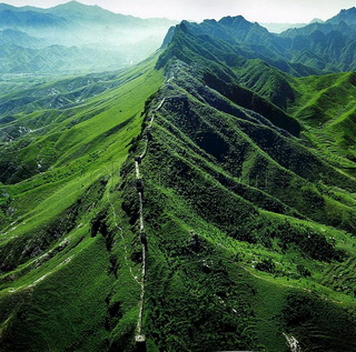 The beautiful Jinshanling Great Wall in summer
