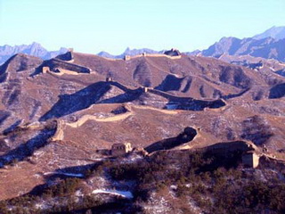 The winding Jinshanling and Gubeikou Great Wall in winter