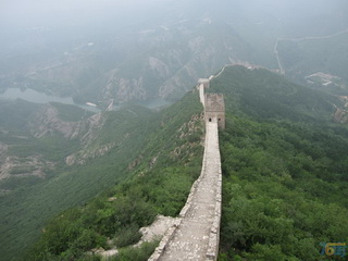 The Great wall and the hot-spring lake of Simatai