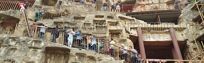 Thousand buddha cliff in Guangyuan