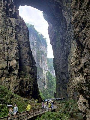 Visiting Rock Bridge of Wulong GEO Park in Chongqing